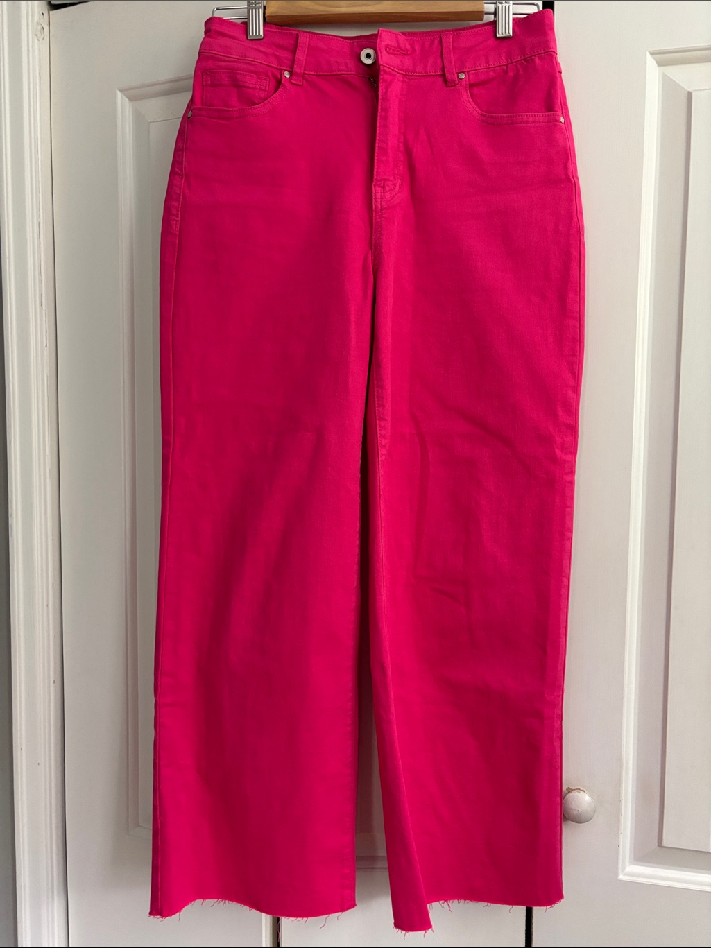 Charlie B Collection Bright Pink Wide Leg Jeans